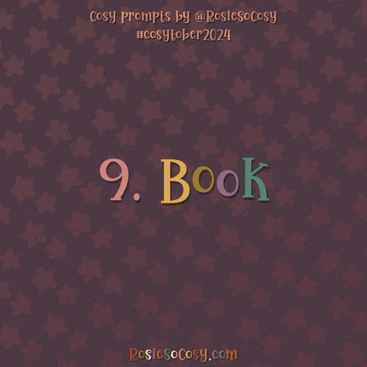 Cosytober 2024, day 9: Book