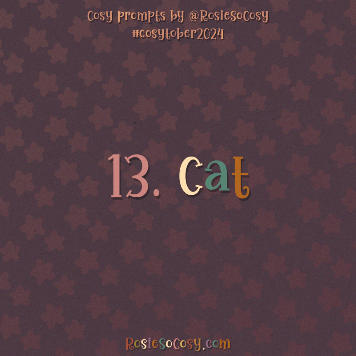 Cosytober 2024, day 13: Cat